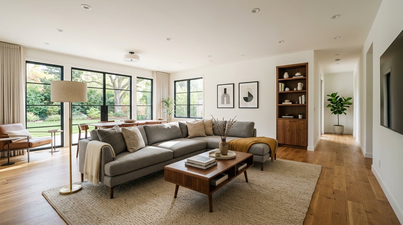 Construction Interior Visualization — AI Finished Room Preview - After