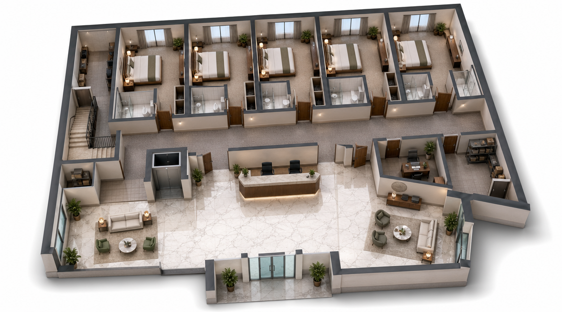 Visualize Restaurant Floor Plans — 3D Renders for Investor Pitches - After