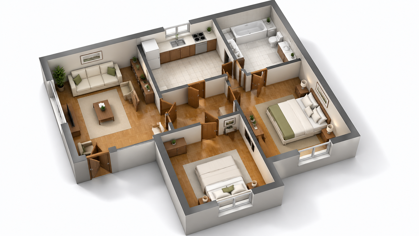 Brochure Floor Plan Render — Print Brochure-Ready 3D Visualizations - After