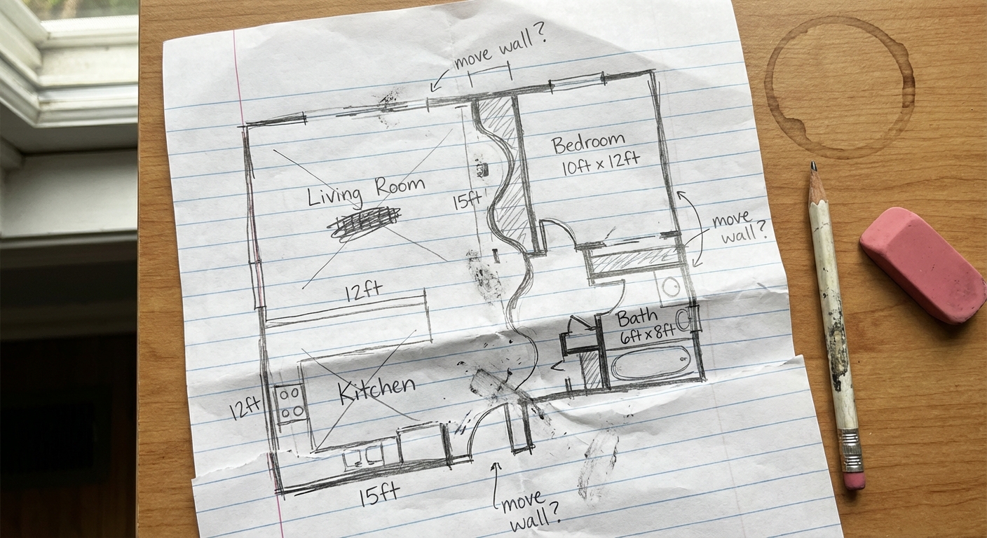 Professional 2D & 3D Floor Plans — AI-Generated in Seconds - Before